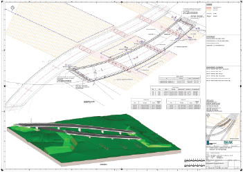 Civil site plan and terrain model