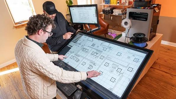 Drafting and Drawing Production — engineer reviewing blueprints